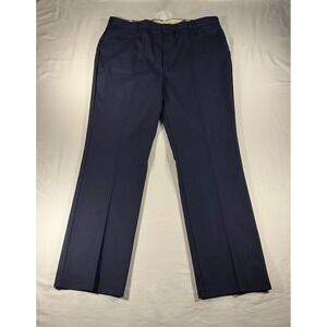 Cintas Mens Navy Blue Work Pants Trousers 40x33 Straight Leg Twill A11019 948